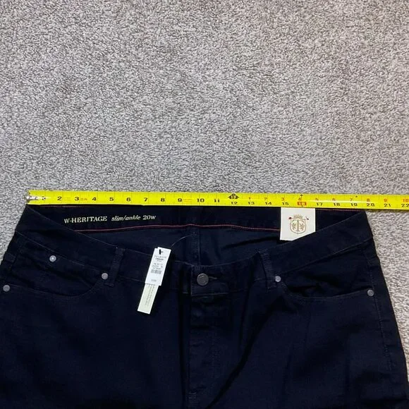 New Talbots W-Heritage Slim Ankle Jeans Black Stretch Denim Size 20W NWT - Picture 6 of 8